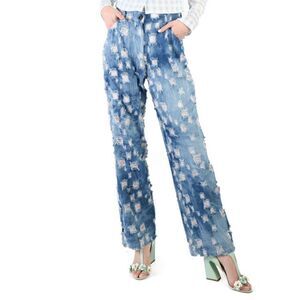 VHNY Vivienne Hu Worn Hole Denim Pants